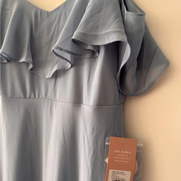 Birdy Grey Jane Convertible Maxi Dress Women Medium NWT Dusty Blue Bridesmaid - Picture 2 of 3